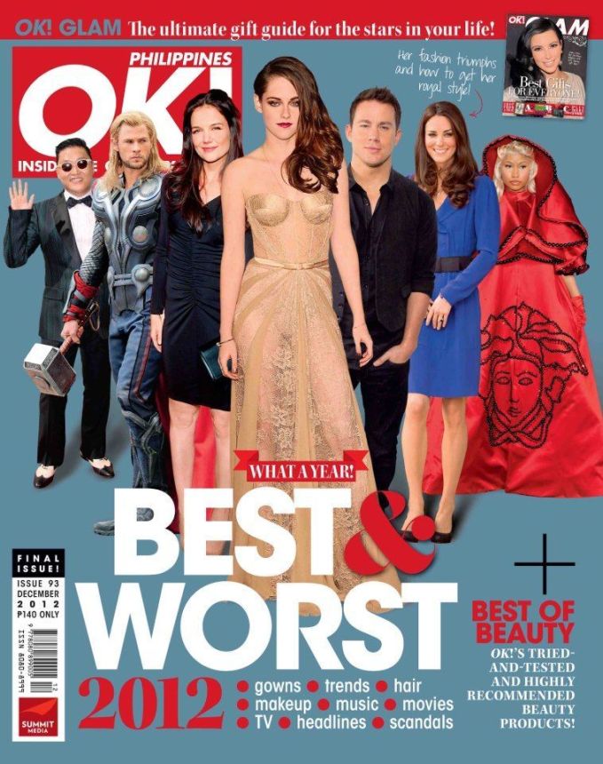 OK! PHILIPPINES magazine side cover Issue 93  December 2012