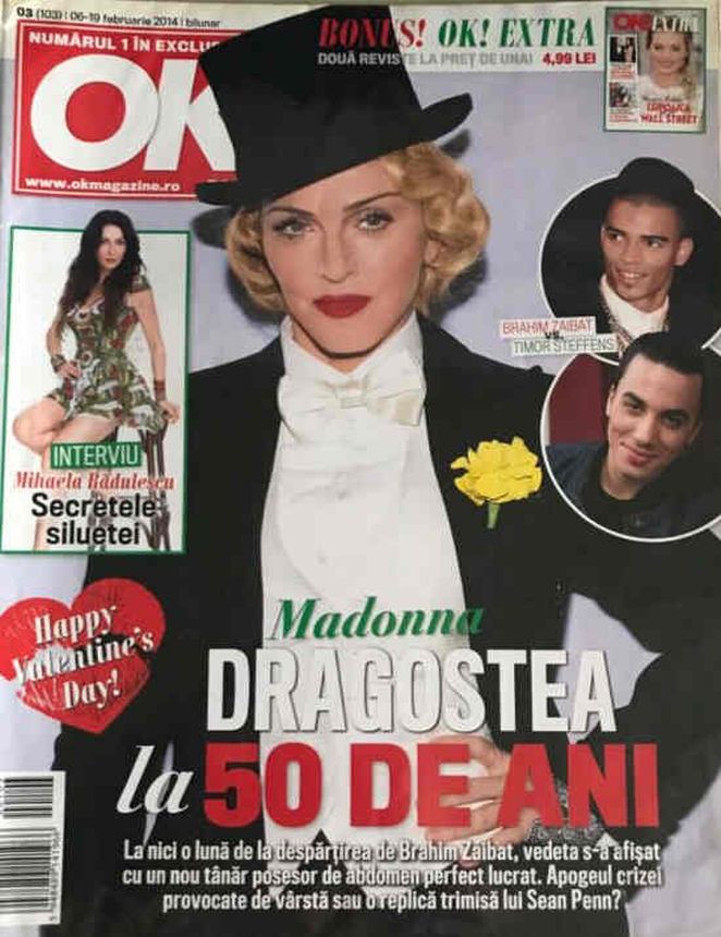 OK! ROMANIA magazine side cover 6 February 2014