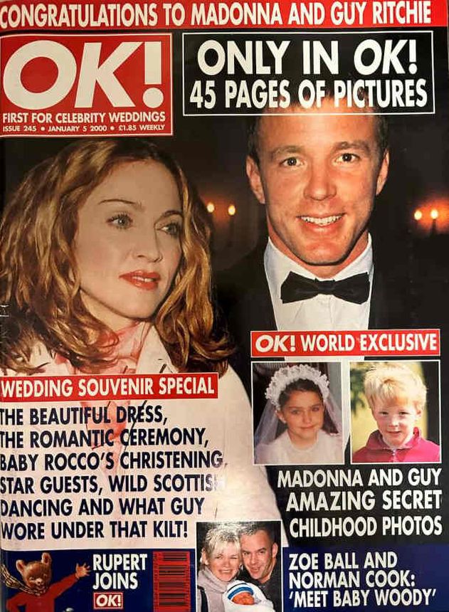 OK! UK magazine side cover 5 January 2000