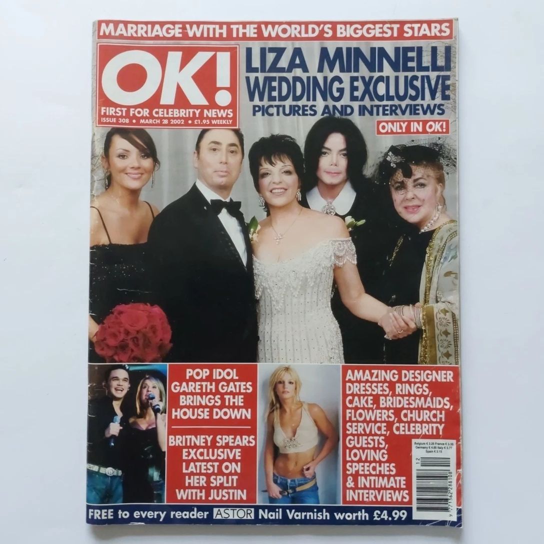 OK! UK magazine side cover 28 March 2002