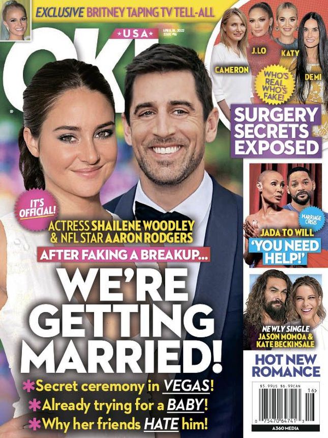 OK! USA magazine side cover 18 April 2022