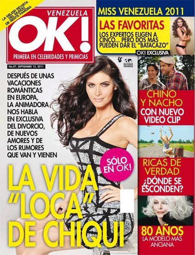 OK! VENEZUELA magazine side cover 12 September 2011