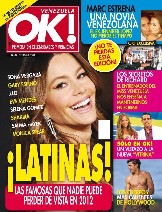 OK! VENEZUELA magazine side cover 30 January 2012