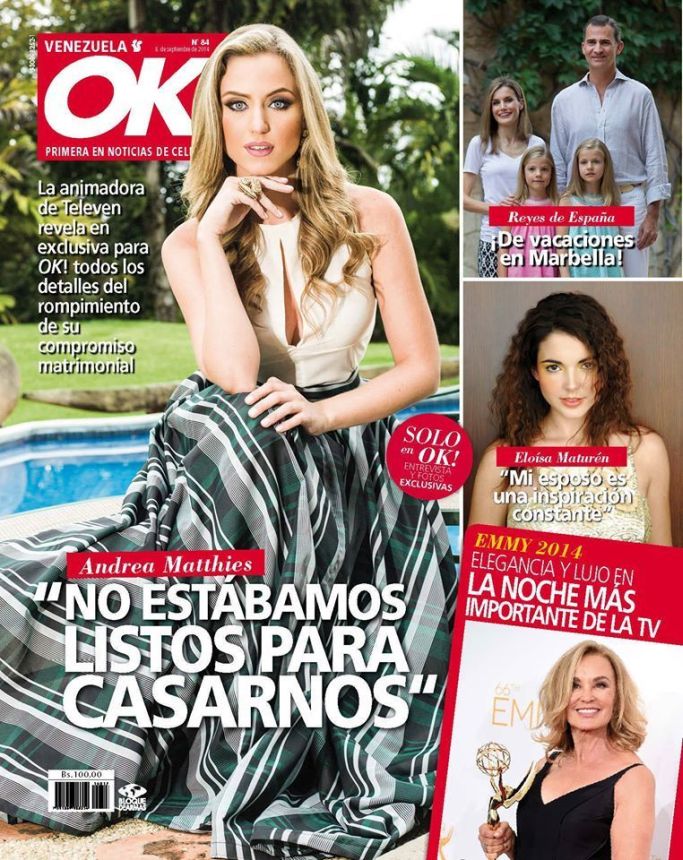 OK! VENEZUELA magazine side cover 8 September 2014