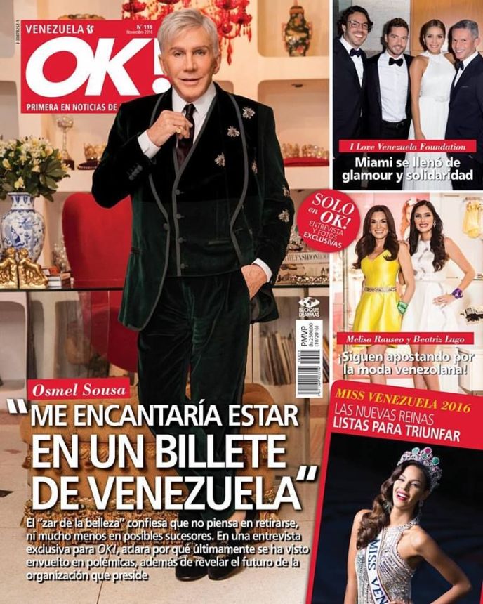 OK! VENEZUELA magazine side cover  November 2016