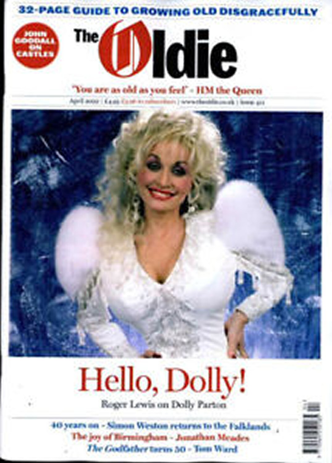THE OLDIE magazine side cover Issue 411  April 2022