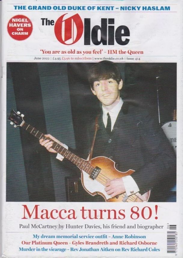 THE OLDIE magazine side cover Issue 414  June 2022