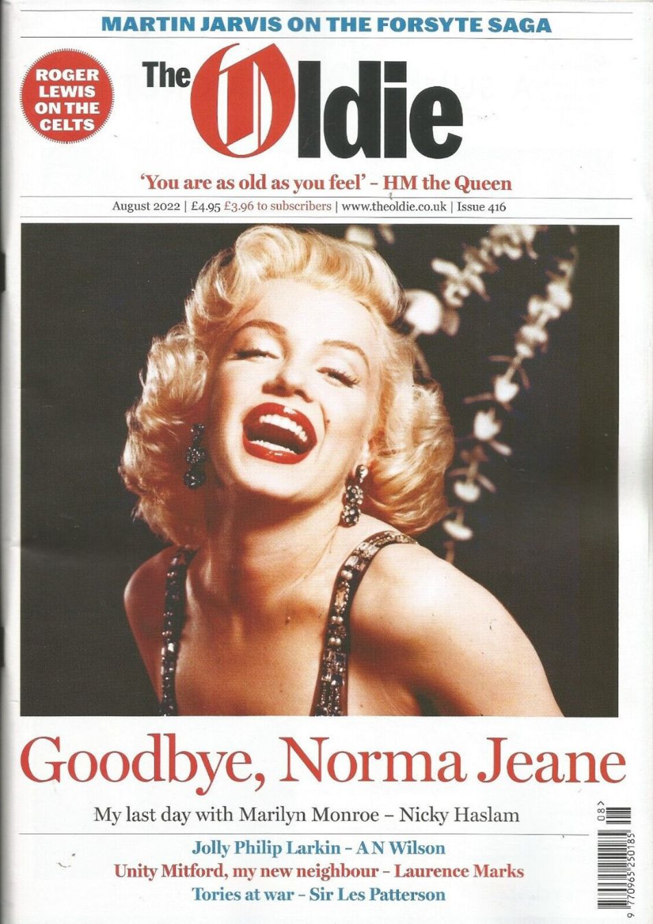 THE OLDIE magazine side cover Issue 416  August 2022