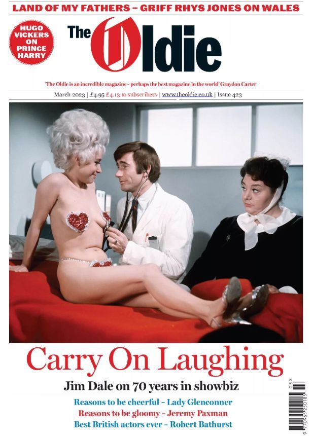 THE OLDIE magazine side cover Issue 423  March 2023