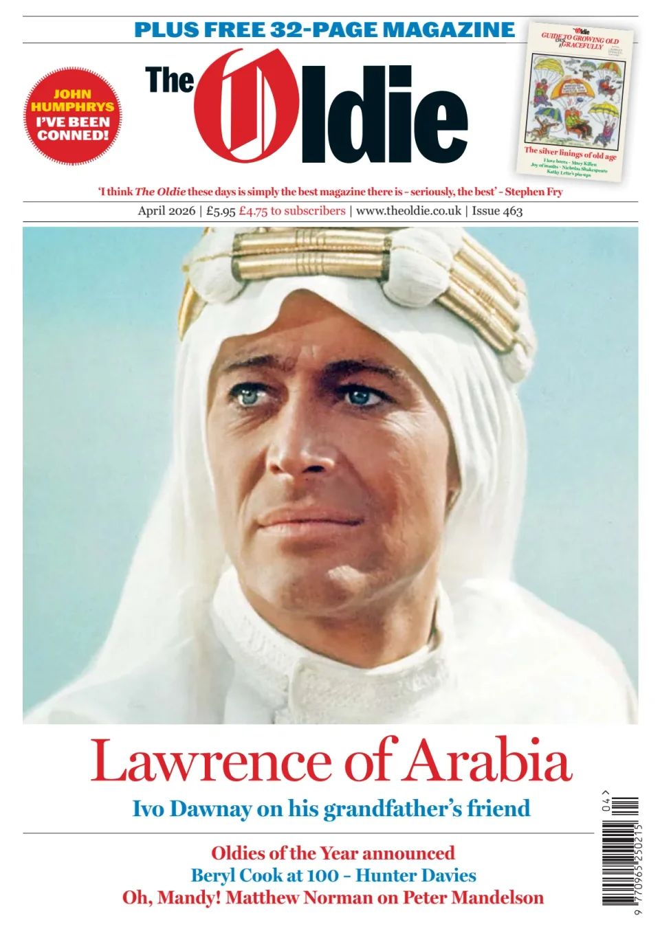 THE OLDIE magazine cover Issue 463  April 2026