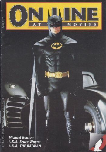 ON LINE AT THE MOVIES magazine side cover Issue 4  June 1989
