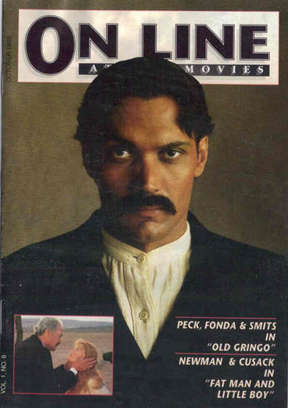 ON LINE AT THE MOVIES magazine side cover Issue 8  October 1989