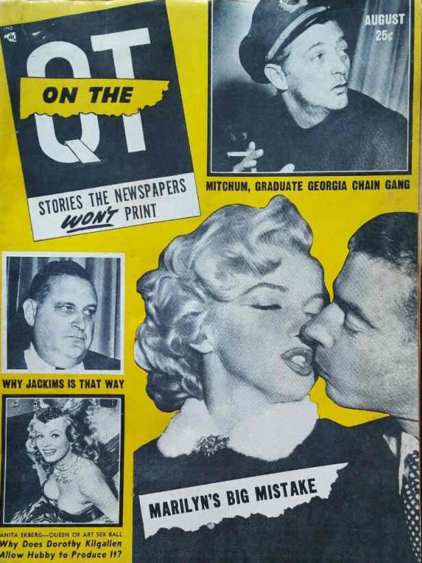 ON THE QT magazine side cover Issue 2  Vol 1 No 2 August 1955