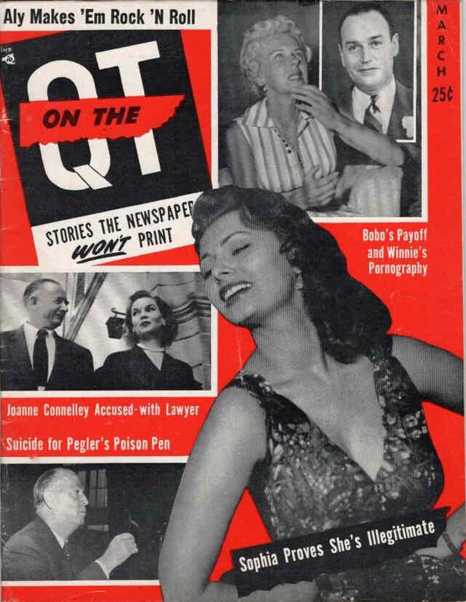 ON THE QT magazine side cover March 1956