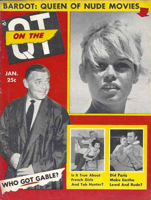 ON THE QT magazine side cover January 1958