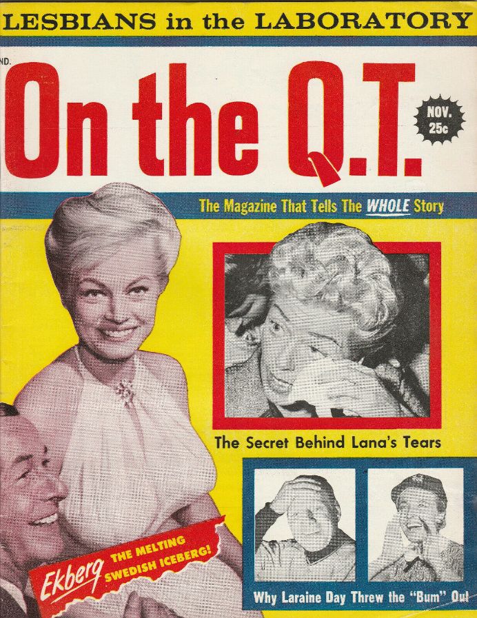 ON THE QT magazine side cover  Vol 4 # 4 November 1960