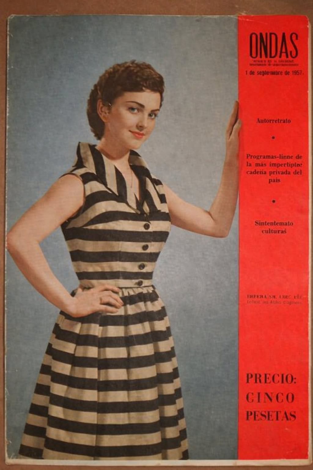 ONDAS magazine side cover Issue 13  1953