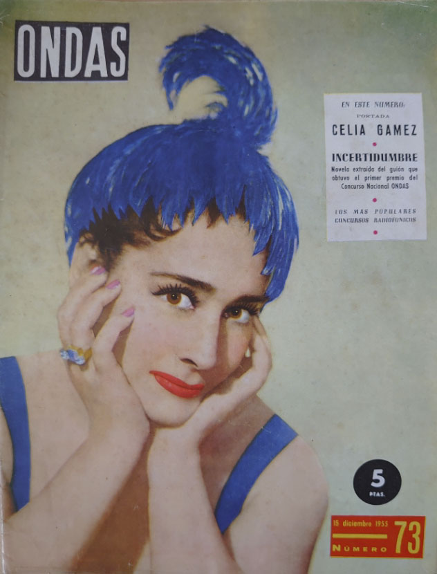 ONDAS magazine side cover Issue 73  December 1955