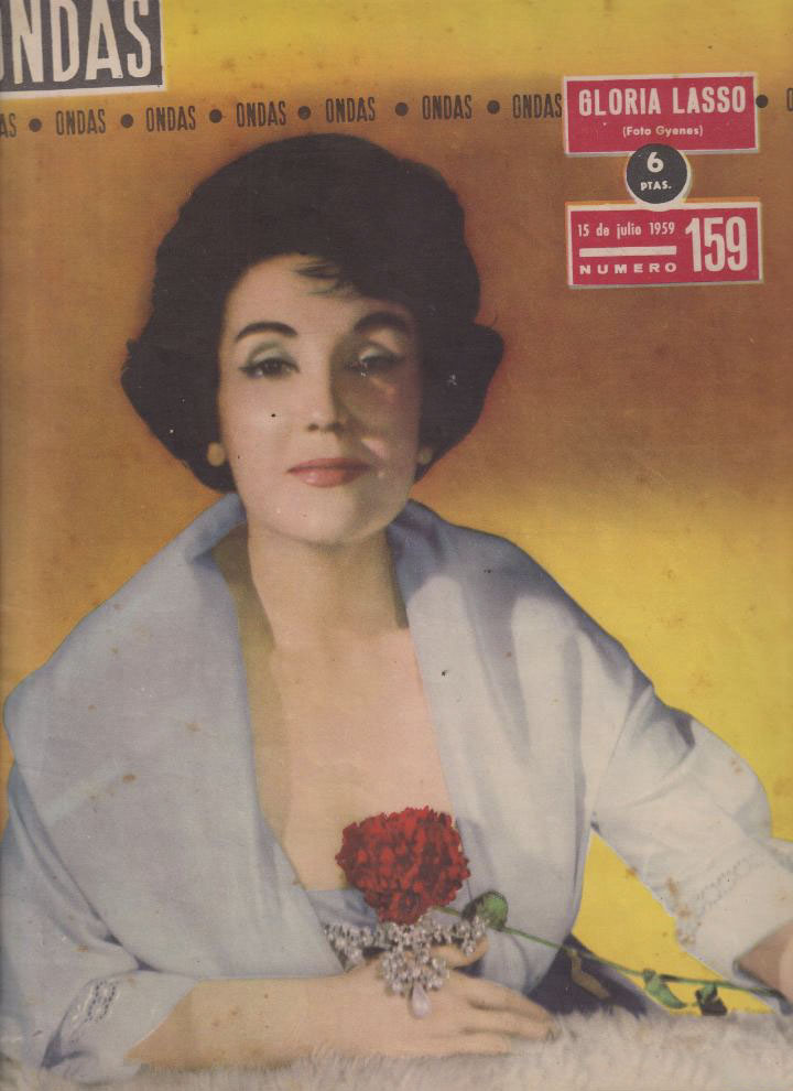 ONDAS magazine side cover Issue 159  July 1959