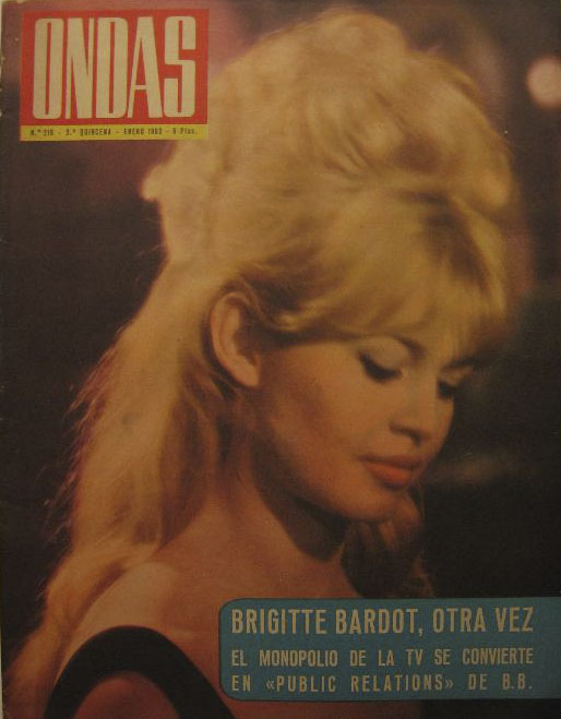 ONDAS magazine side cover Issue 219  January 1962
