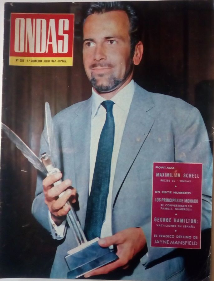 ONDAS magazine side cover Issue 351  July 1967