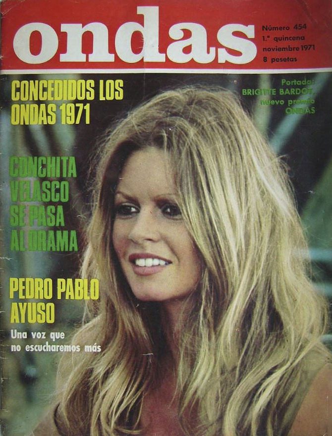 ONDAS magazine side cover Issue 454  November 1971
