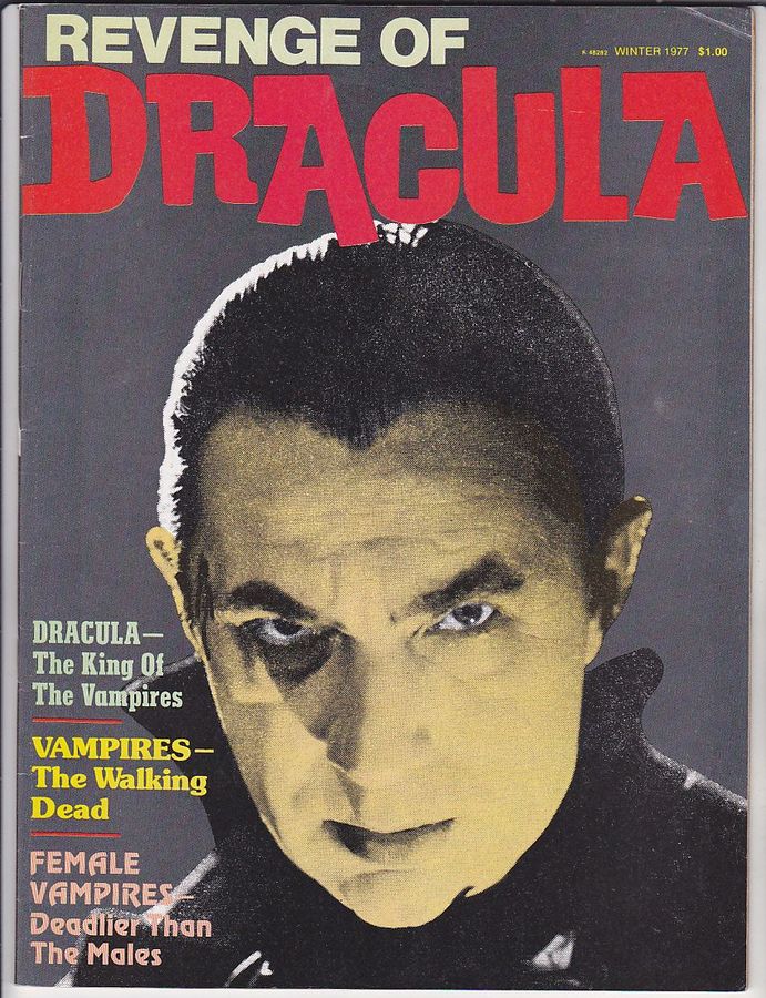 REVENGE OF DRACULA magazine side cover Winter 1977