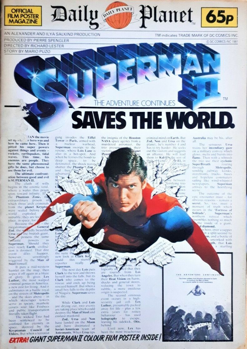 OFFICIAL MOVIE MAGAZINES magazine side cover  1981