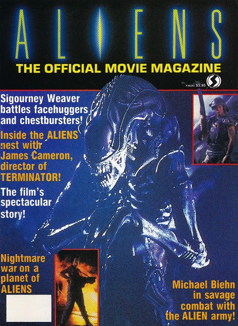 OFFICIAL MOVIE MAGAZINES magazine side cover  1986