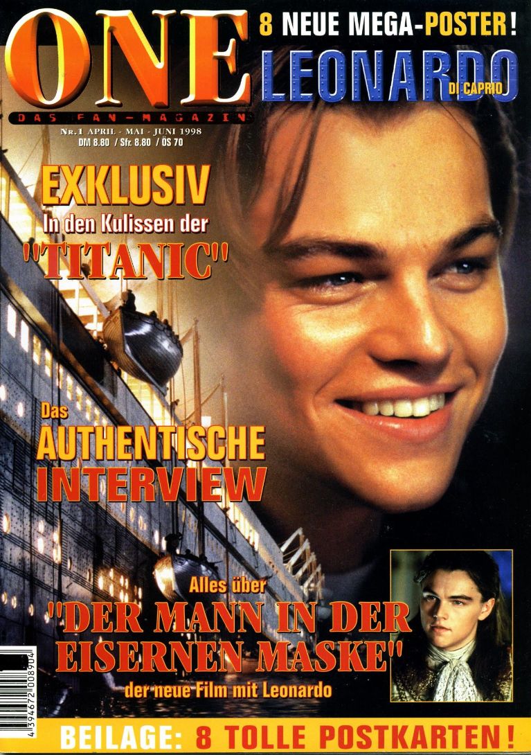 ONE (De) magazine side cover Issue 1 April 1998