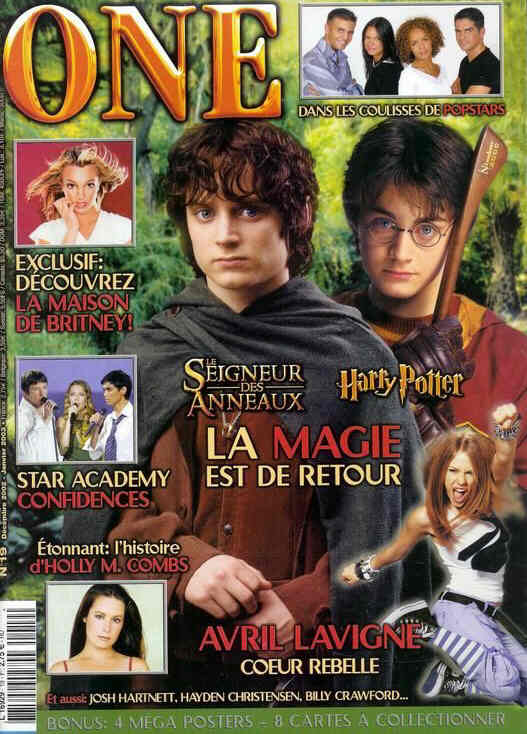 ONE (Fr) magazine side cover Issue 19 December 2002