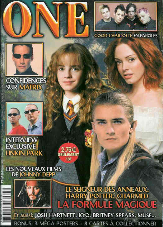 ONE (Fr) magazine side cover Issue 25 December 2003