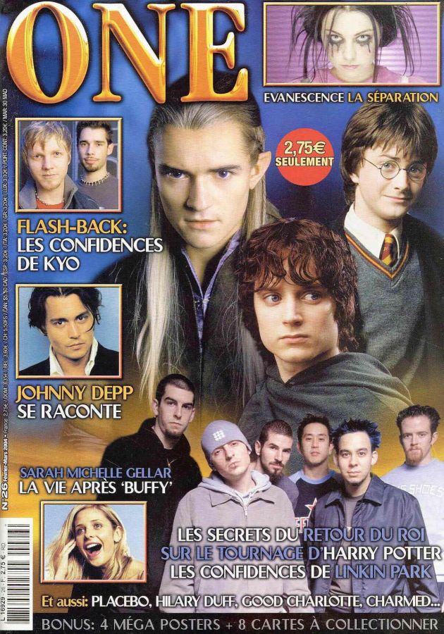 ONE (Fr) magazine side cover Issue 26 February/March 2004