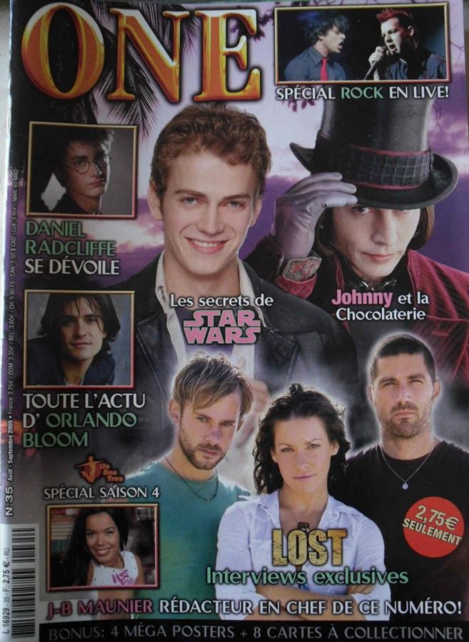 ONE (Fr) magazine side cover Issue 35 August/September 2005