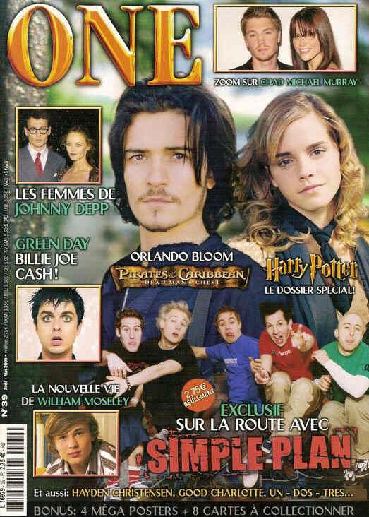 ONE (Fr) magazine side cover Issue 39 April/May 2006
