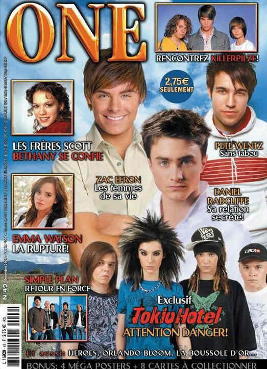 ONE (Fr) magazine side cover Issue 49 December 2007