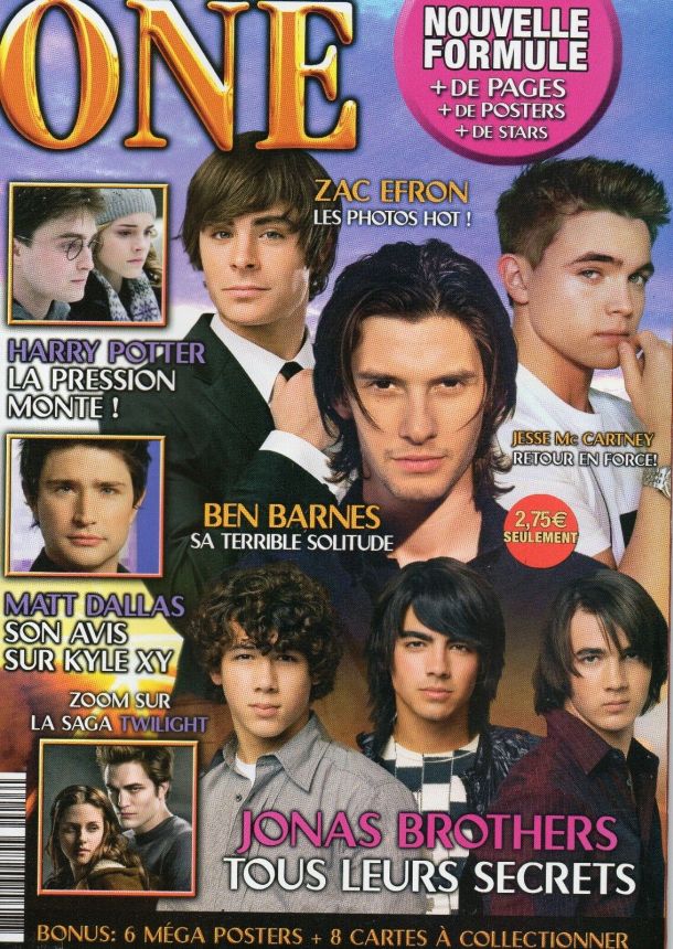 ONE (Fr) magazine side cover Issue 53 August/September 2008