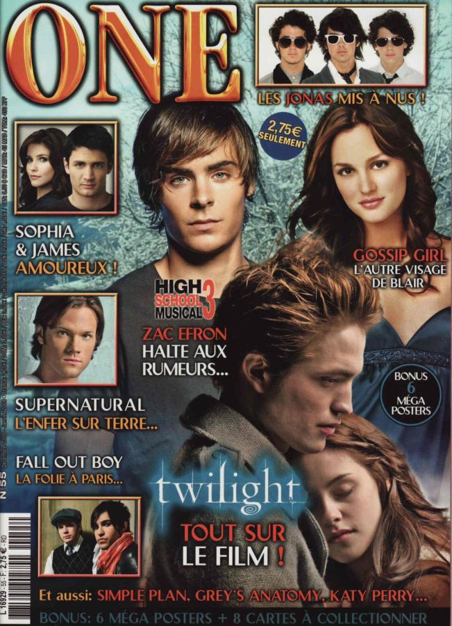 ONE (Fr) magazine side cover Issue 55 December 2008