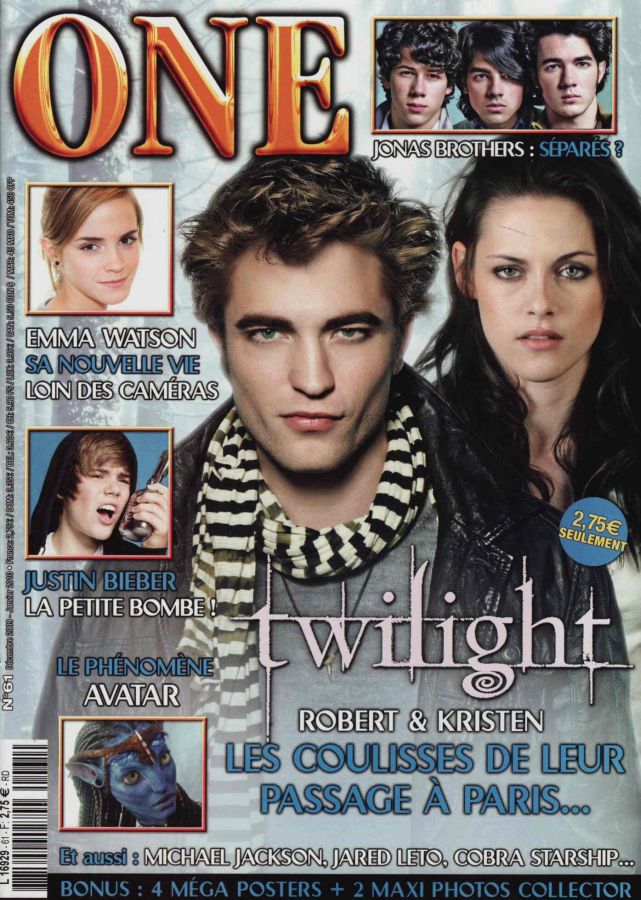 ONE (Fr) magazine side cover Issue 61 December 2009