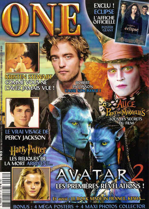 ONE (Fr) magazine side cover Issue 63 April/May 2010