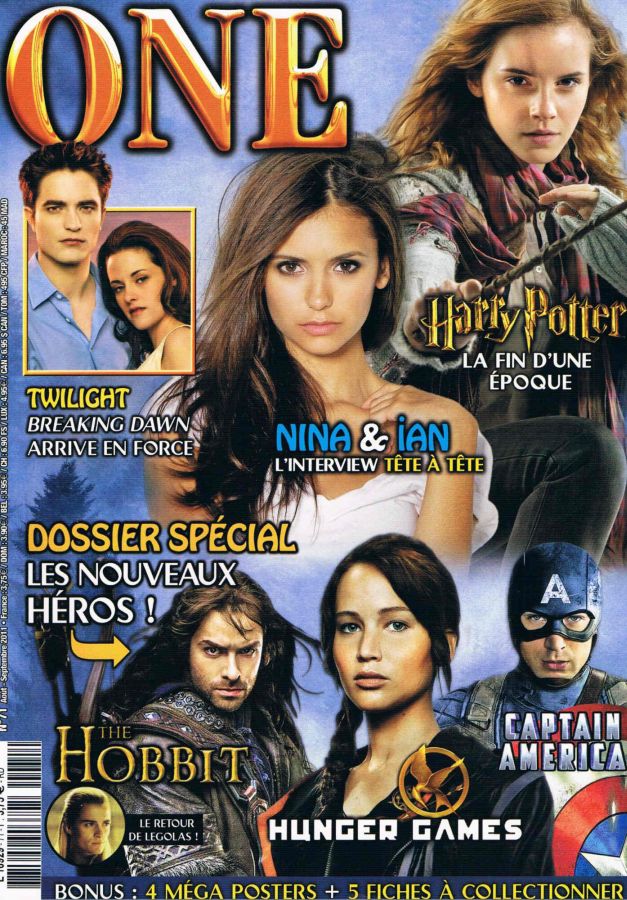 ONE (Fr) magazine side cover Issue 71 August/September 2011