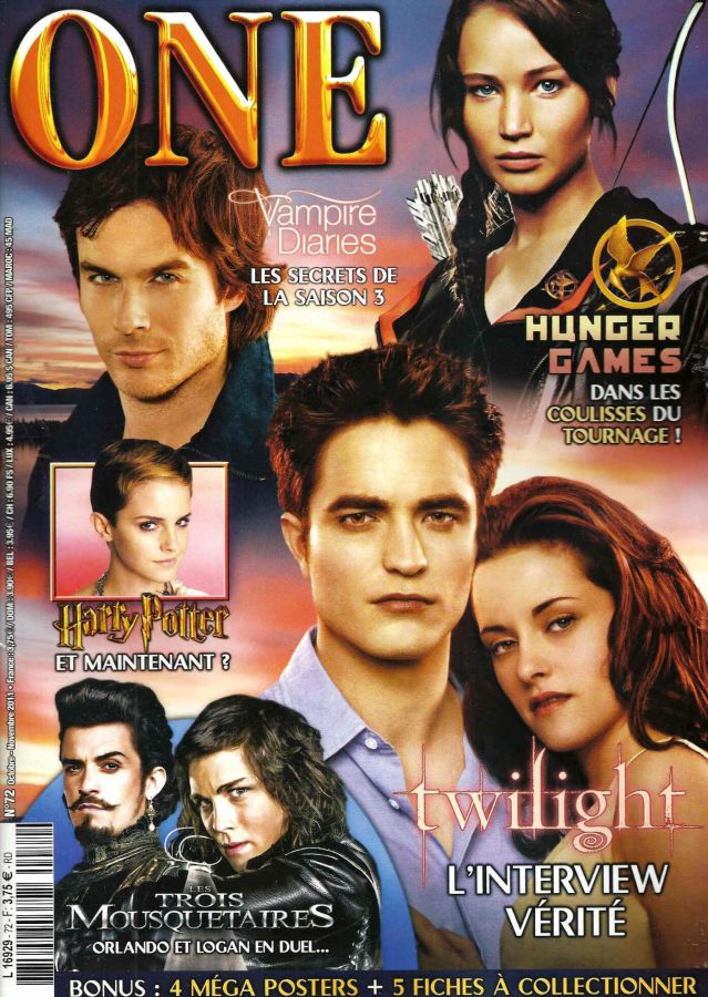ONE (Fr) magazine side cover Issue 72 October/November 2011