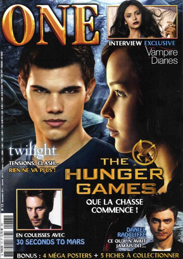 ONE (Fr) magazine side cover Issue 73 December 2011