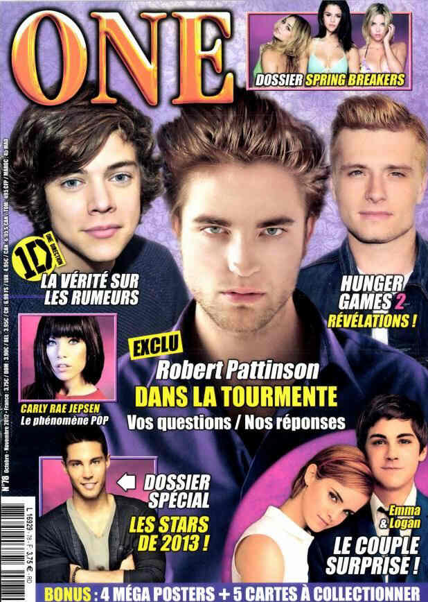 ONE (Fr) magazine side cover Issue 78 October/November 2012