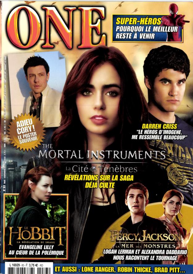 ONE (Fr) magazine side cover Issue 83 August-September 2013