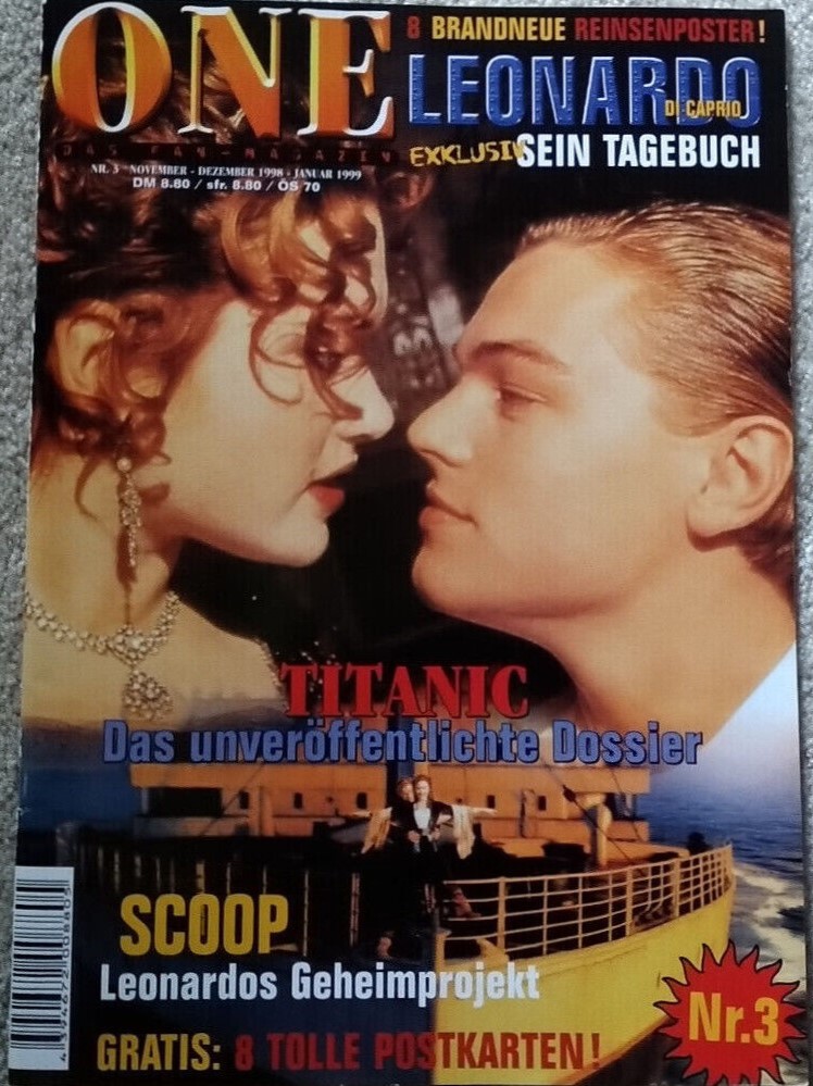 ONE (De) magazine side cover Issue 3  November/December 1998
