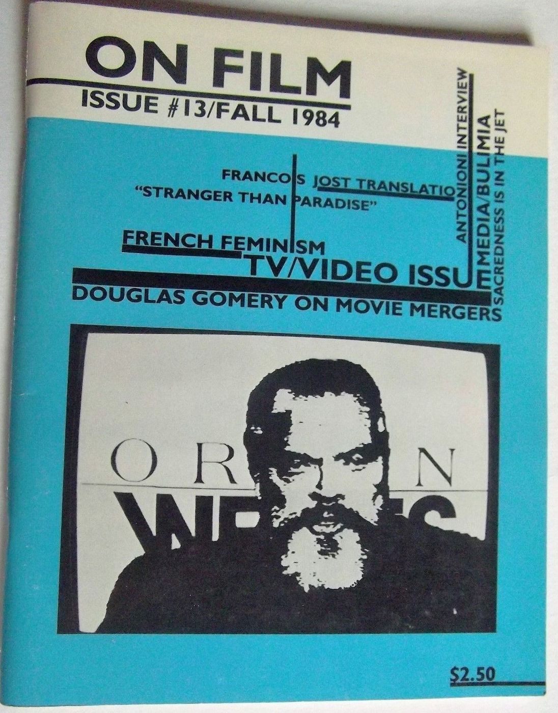 ON FILM magazine side cover Issue 13 Fall 1984