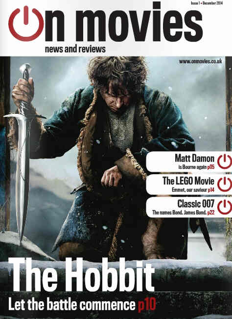 ON MOVIES magazine side cover Issue 1 December 2014