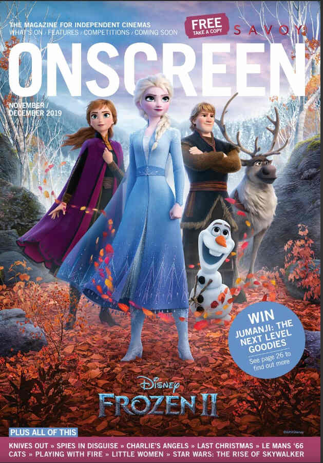 ONSCREEN magazine side cover  November/December 2019