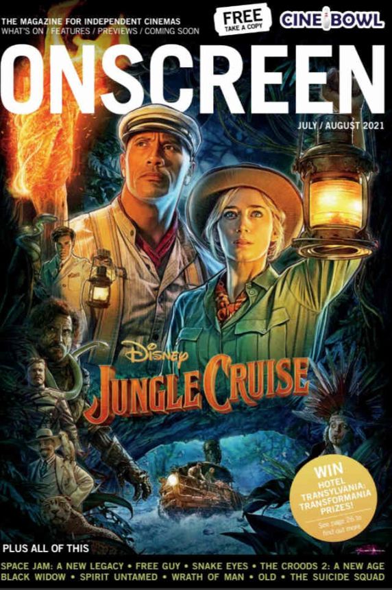 ONSCREEN magazine side cover  July/August 2021